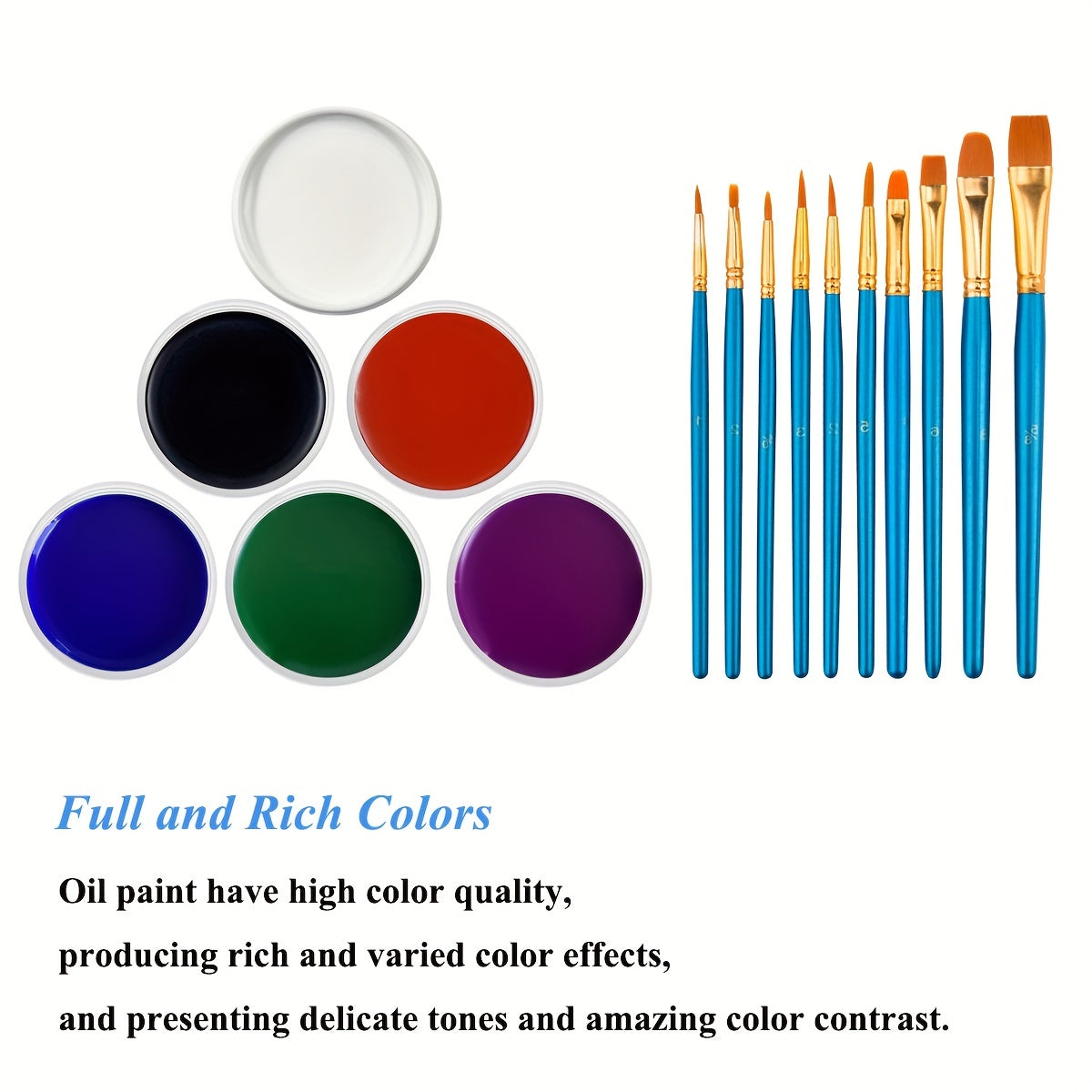 VERONNI Red Face Paint Set with 10 Brushes - Non Toxic Cosplay Makeup