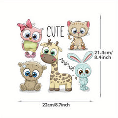 5pcs Animal Patches Iron On For T Shirt DIY Decoration