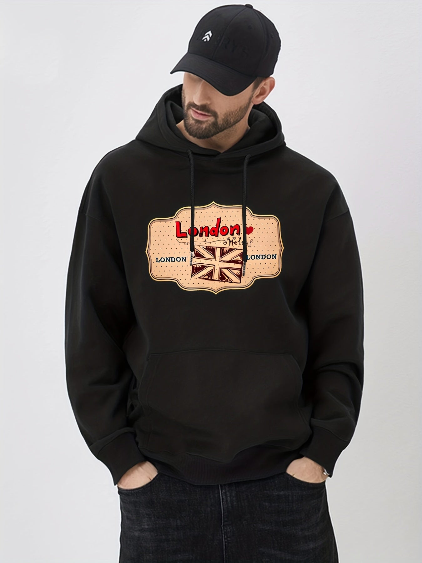 'London' Flag Print Hoodie