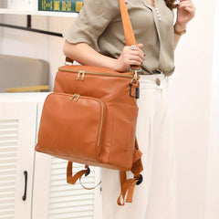 PU Cylinder Mummy Bag Large Capacity Backpack
