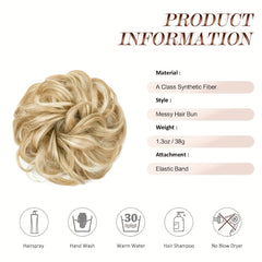 Messy Donut Hair Buns Updo Chignon Elastic Hair Rope Extensions