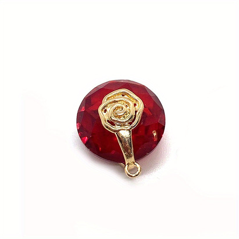 Natural Stone Faceted Crystal Pendant 14mm Round DIY Jewelry