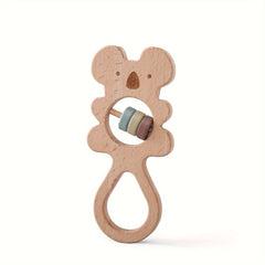 Koala Wooden Hand Rattle Early Learning Chewable Toy for Kids
