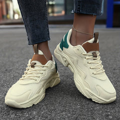 Women's Mesh Chunky Sneakers Lace Up Low Top Sports Shoes
