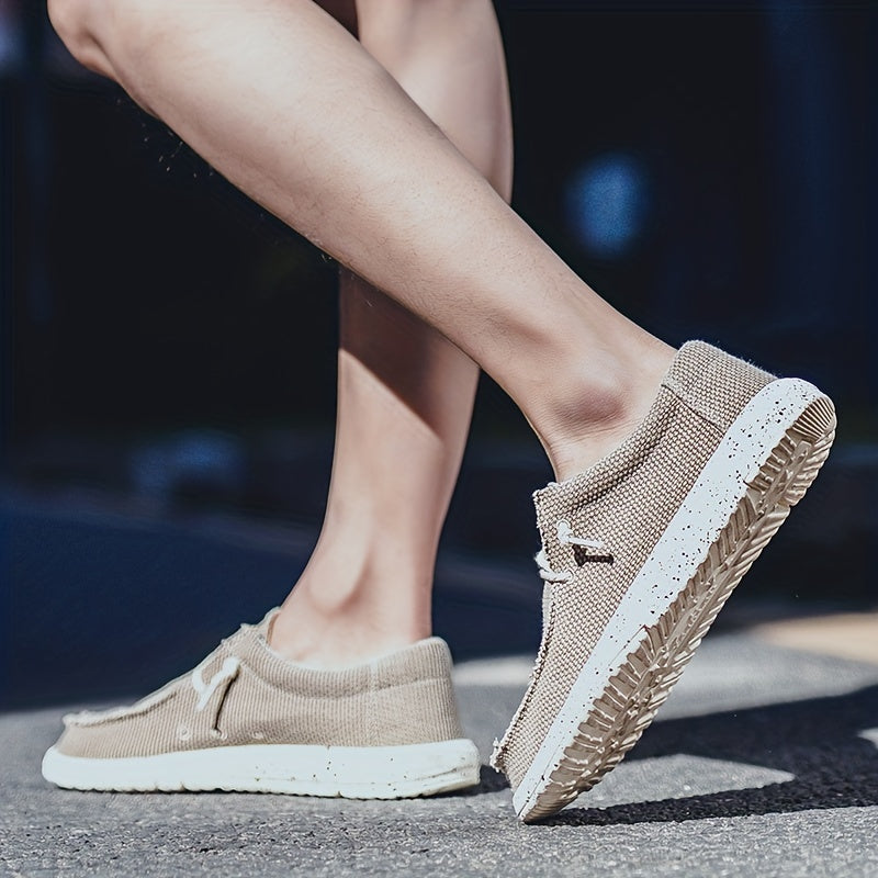 Men's Lightweight Canvas Slip On Loafers