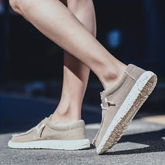 Men's Lightweight Canvas Slip On Loafers