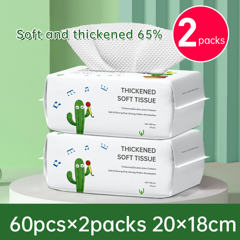 5 Packs Disposable Cotton Face Towel - Soft Cleansing Paper for Men and Women