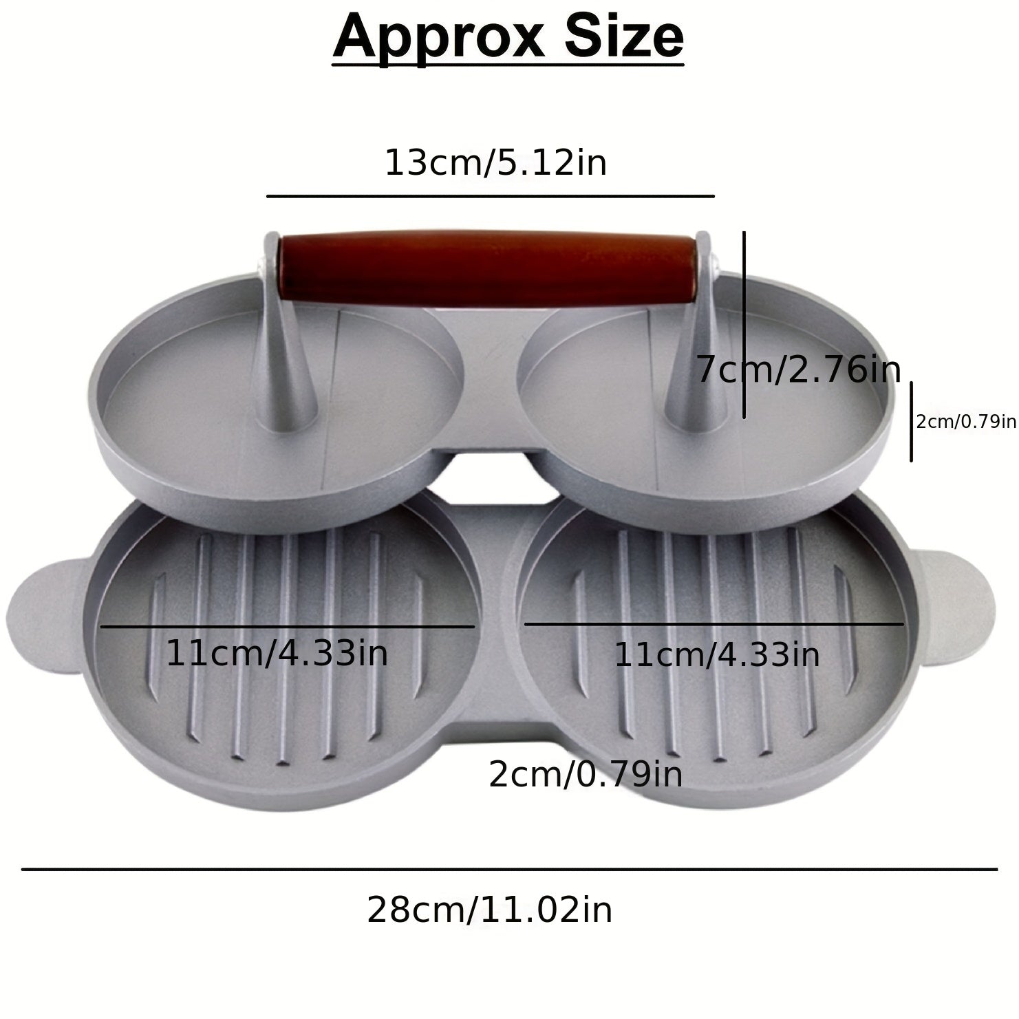 Double Hamburger Press Meat Patty Maker Mold
