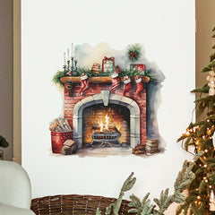 2pcs Christmas Wall Sticker Holiday Graphics Self Adhesive PVC Window Decal
