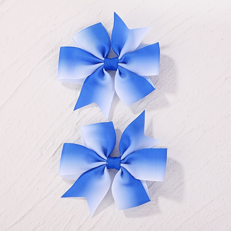2pcs Bow Hair Clip Ponytail Clip Baby Girls Hair Accessories Set