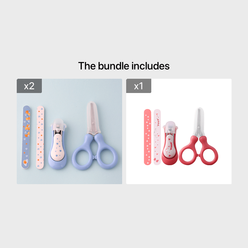 4 Piece Baby Nail Clipper Set for Boys & Girls Pink