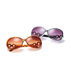 Vintage Oval Thick Frame Sunglasses Women UV400 Sun Glasses