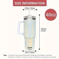 1200ml Insulated Water Bottle Leakproof Stainless Steel Travel Cup Straw Lid