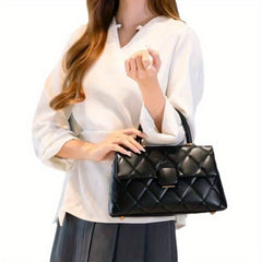 Fashionable Rhombus Pattern Handbag Women's Shoulder Crossbody Clutch
