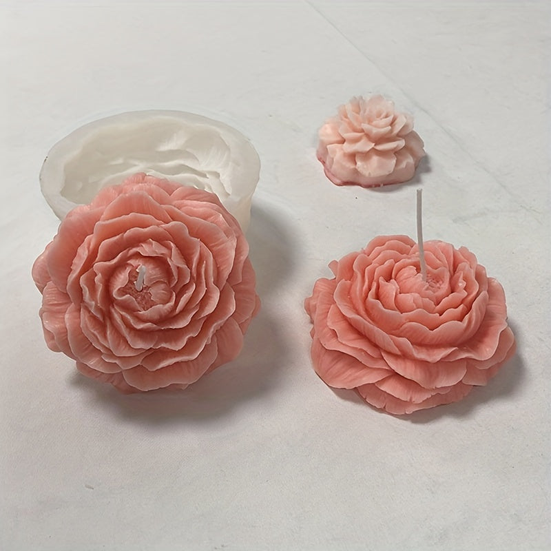 DIY Rose Flower Aromatherapy Candle Silicone Mold