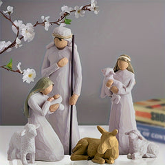 Nativity Resin Figurine Set Hand painted Nativity Figure Gift Decoration