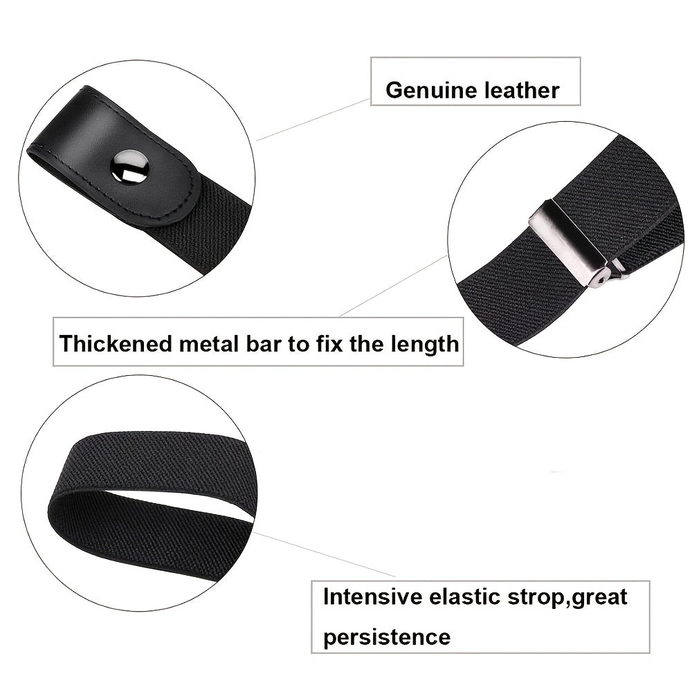 Seamless Elastic Invisible Jeans Belt for Men and Women