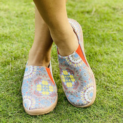 Women's Ethnic Style Printing Slip On Flat Shoes