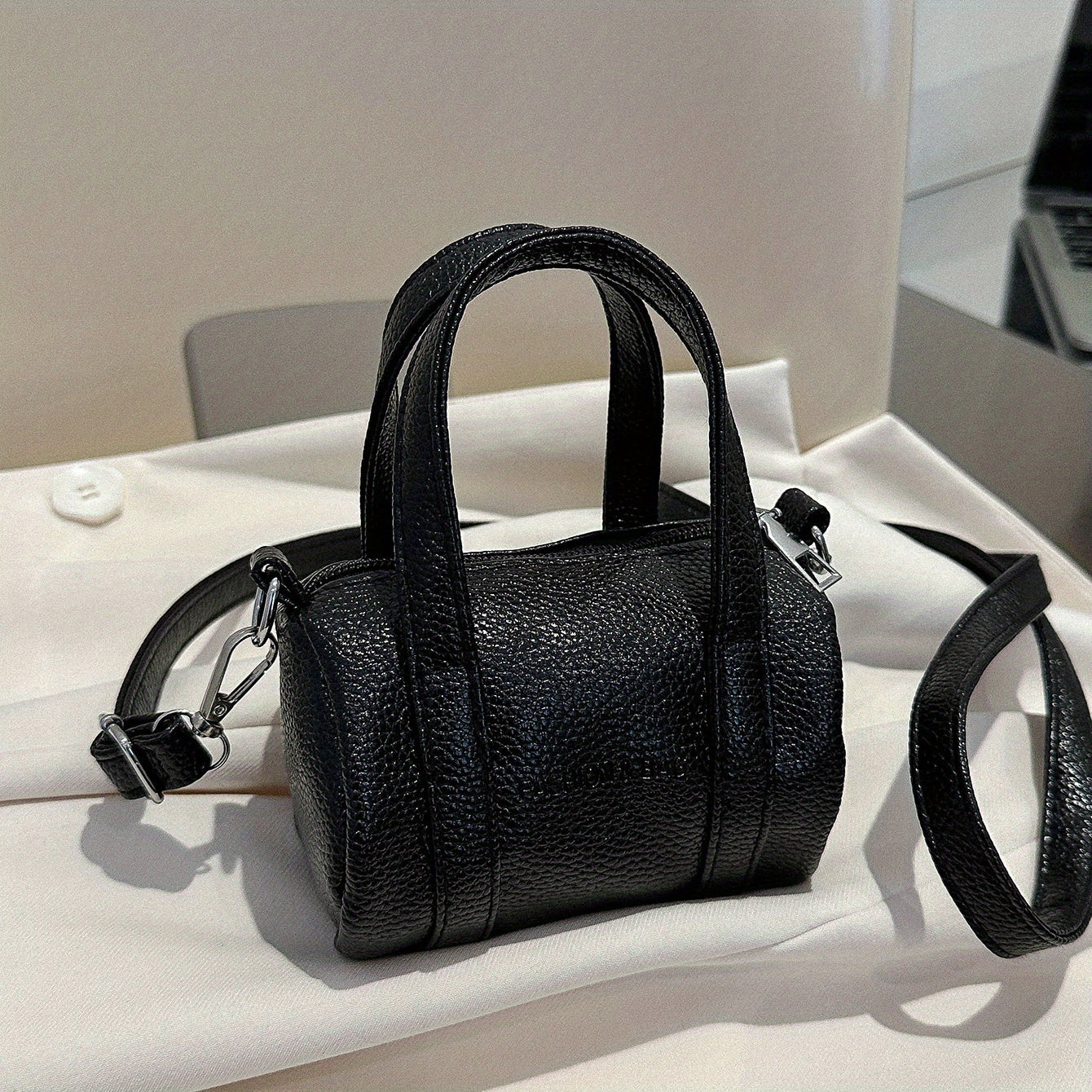 Mini Crossbody Boston Bag PU Shoulder Satchel Women's Casual Handbag