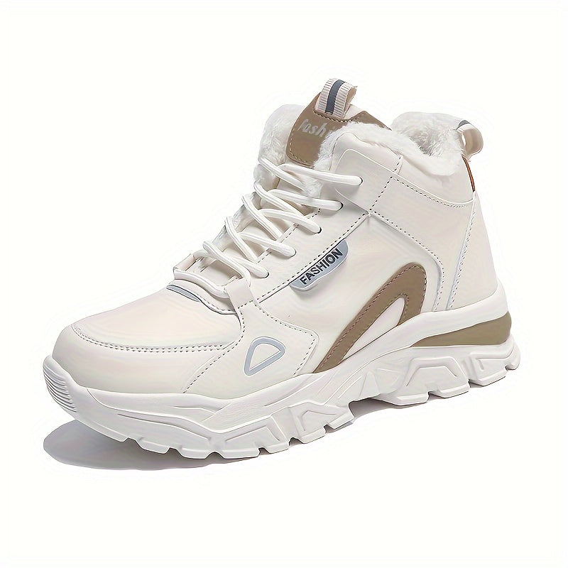 Plush Lined Thermal Chunky Sneakers Heighten Snow Boots