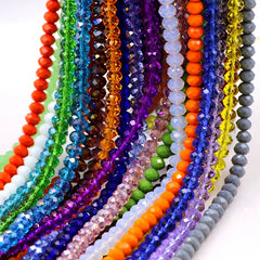 35pcs Crystal Rondelle Beads for Jewelry Making