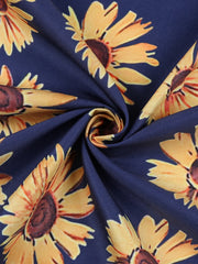 Floral Print Notched Neck Maxi Dress - Plus Size