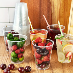 50 Pcs 3 Oz Transparent Plastic Cups for Hot and Cold Drinks - Eco-Friendly