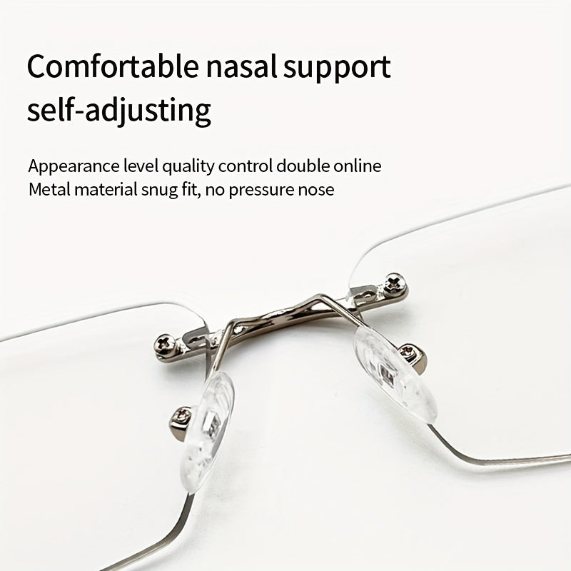 Men's Light Blocking Frameless Computer Reading Glasses