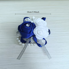 3pcs Prom Flower Wrist Corsages Wedding Royal Hand Flower Anniversary