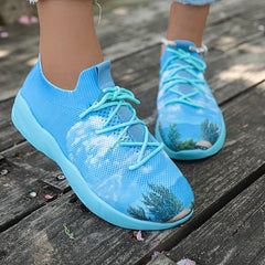Women's Print Sock Sneakers Lightweight Running Shoes