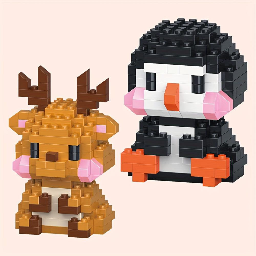 Mini Animal Building Blocks Tiger Koala Reindeer Penguin Fox Rabbi
