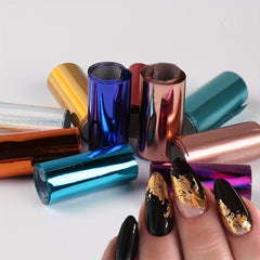 10 Sparkling Nail Foils for Gel Polish Transfer & Nail Art