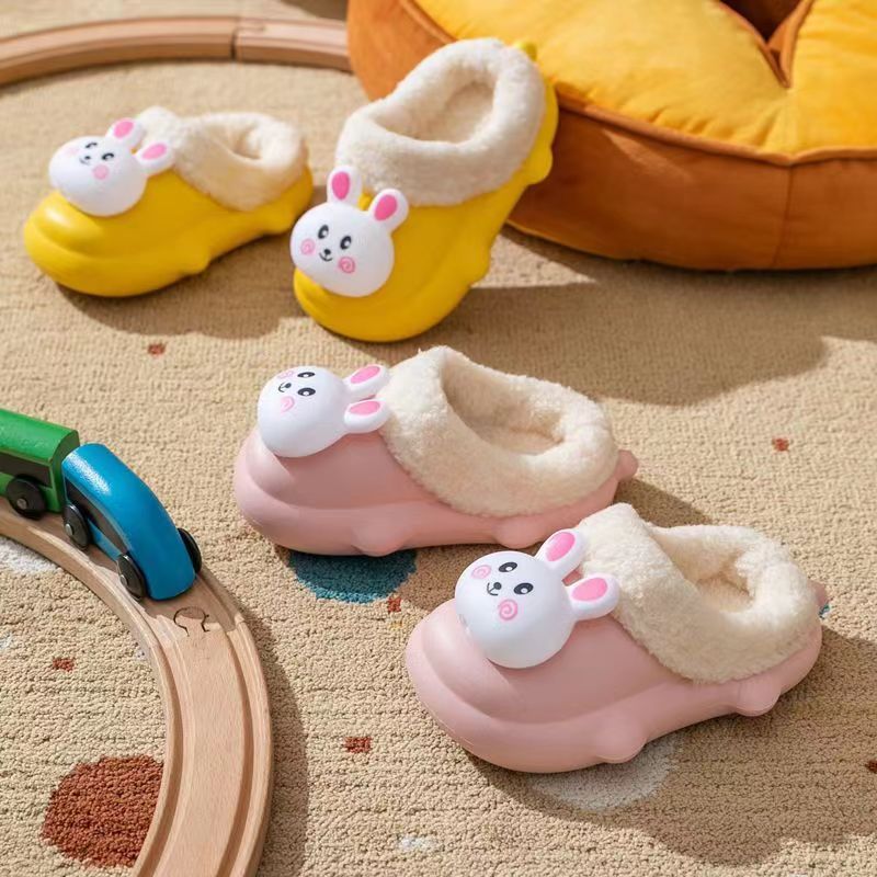 Kids Warm Bunny Slippers Home Shoes for Winter