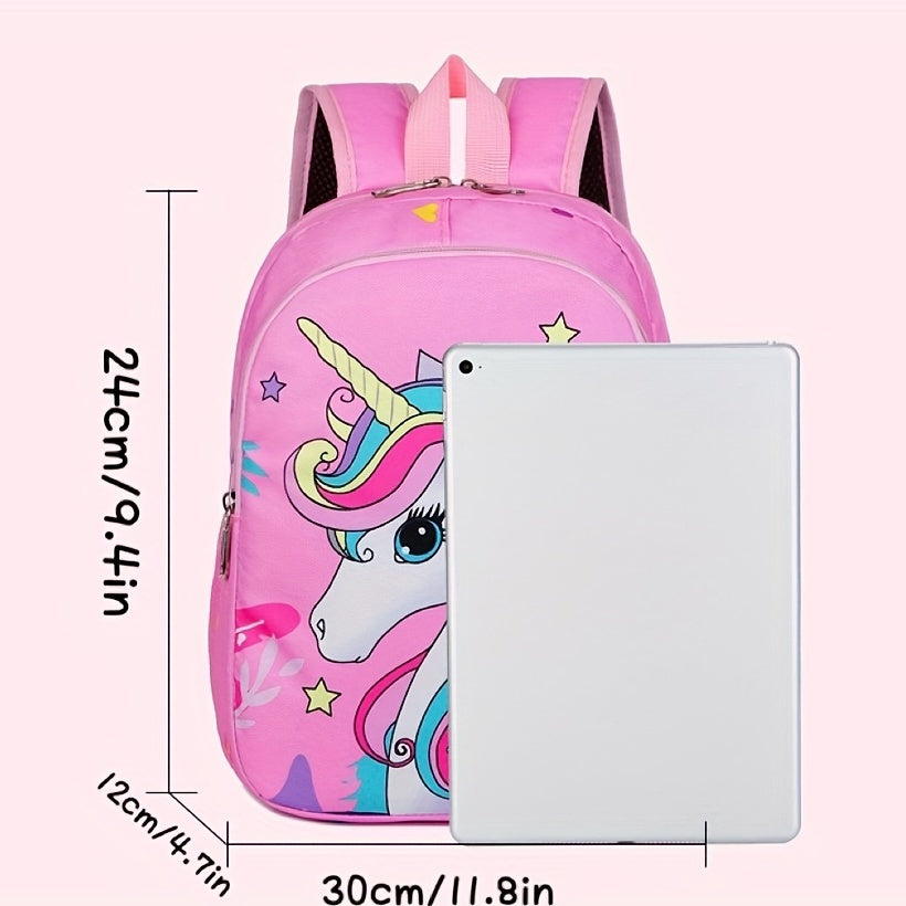 Cartoon Unicorn Backpack for Kindergarten with Large Capacity