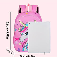 Cartoon Unicorn Backpack for Kindergarten with Large Capacity