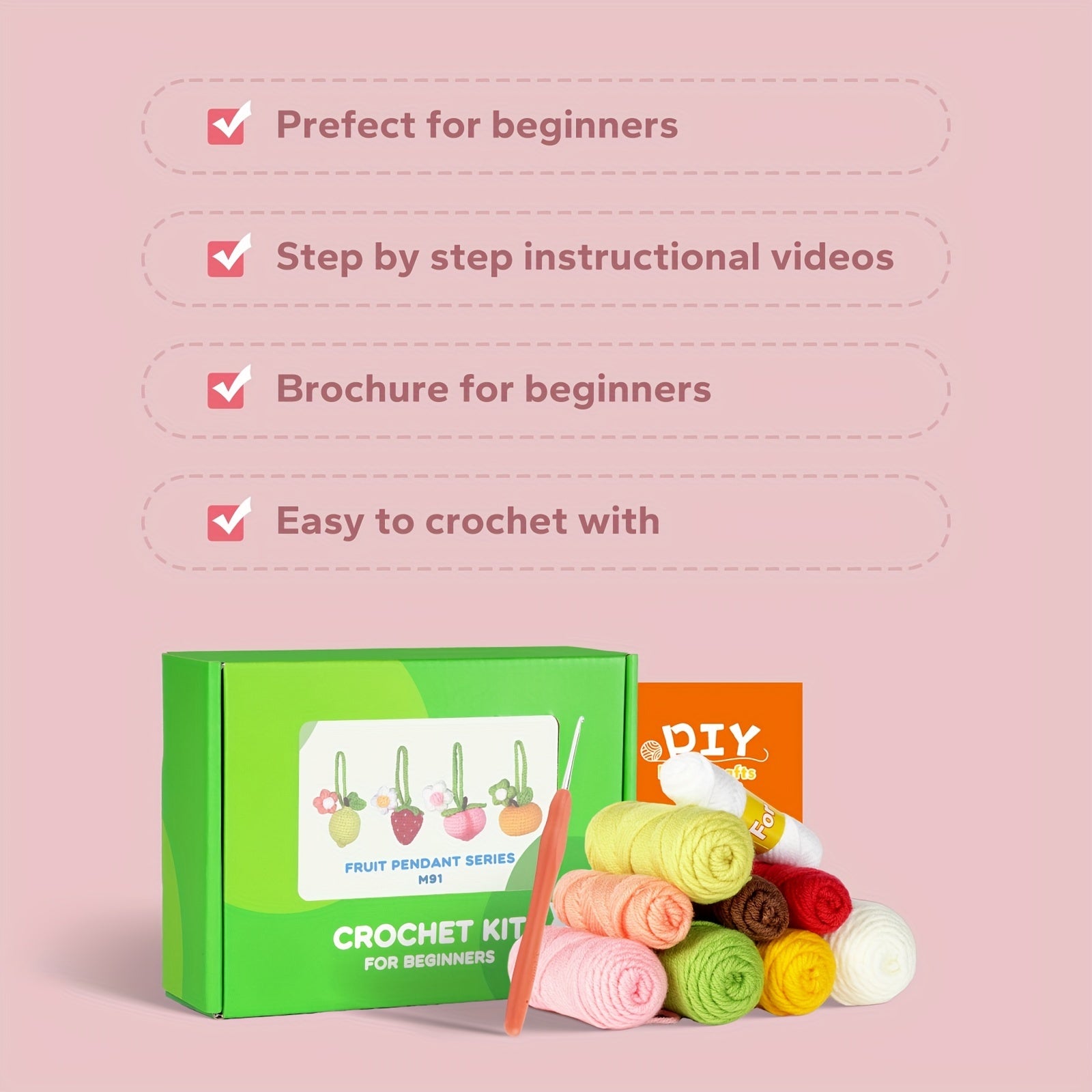 Crochet Kit For Beginners Learn To Crochet DIY Knitting Supplies