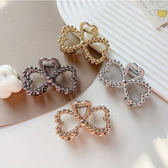 4pcs Bead Decor Hair Claw Minimalist Banana Clip Headwear