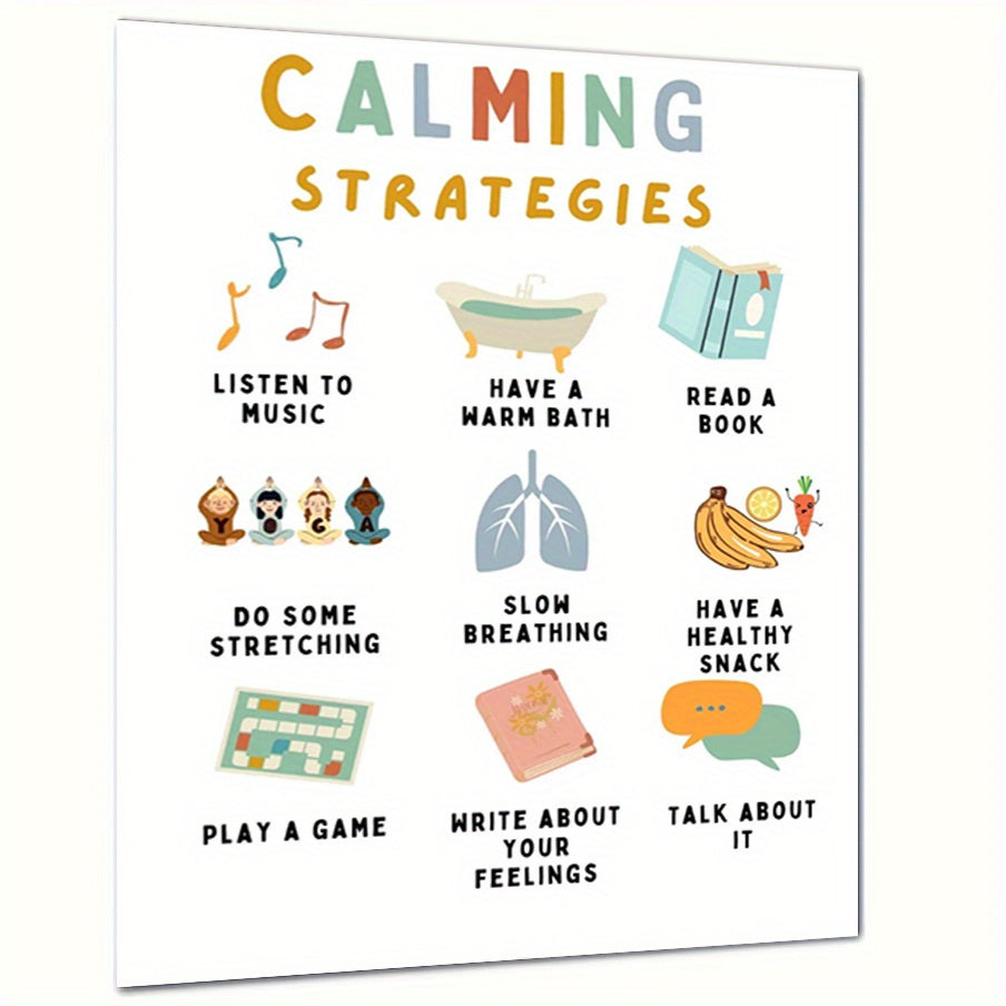 Calming Strategies Student Poster Feelings Print Growth Mindset