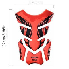 3D Stereo Motorcycle Fuel Tank Fishbone Sticker Waterproof Scratch resistant