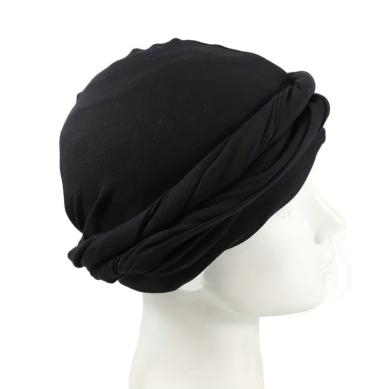 Ethnic Style Men's Turban Hat Soft Elastic Wrapped Head Hat