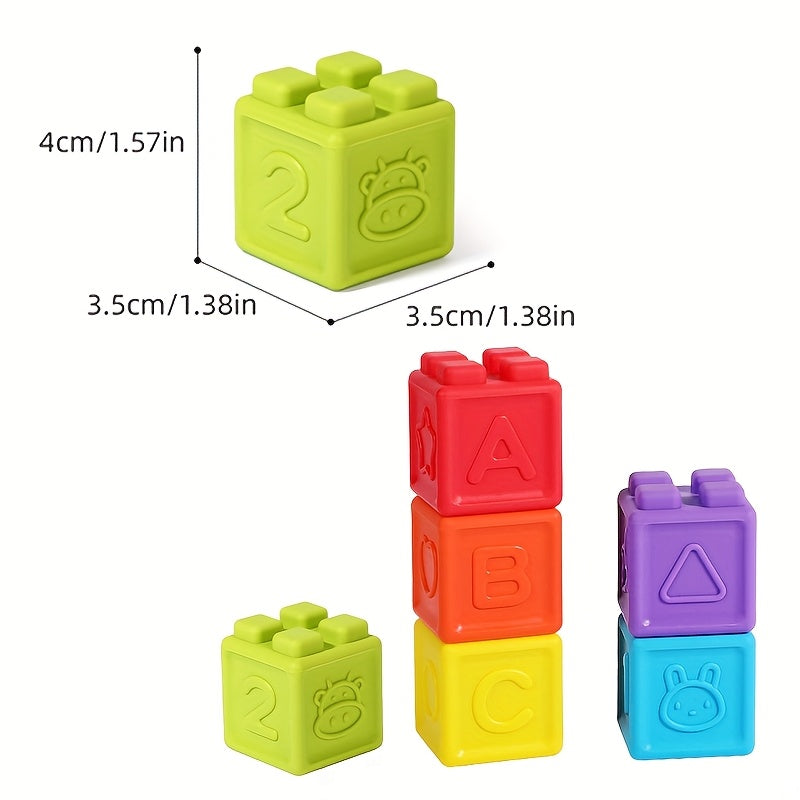 6pcs Building Block Toy - Stacking Fun Early Education Toy