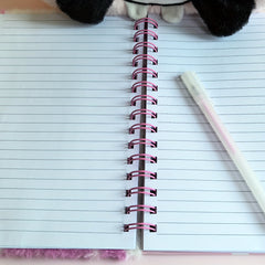 Cow Print Plush Journal Pink Girly Heart High Value Notebook Student Diary