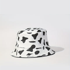 UPF50 Sunshade Bucket Hat With Panda Pattern Double sided Sun Hat