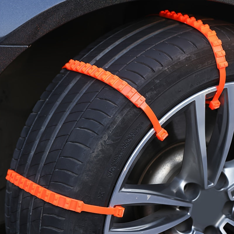 10pcs Car Snow Anti-skid Chains SUV Adjustable Tire Straps