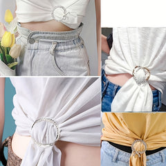 3pcs Alloy Metal T Shirt Clip Ring Large Size T Shirt Scarf Clip