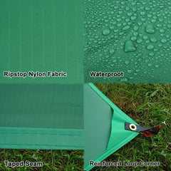 GEERTOP Portable Tent Tarp Waterproof Rain Fly Shelter for 2-3 People