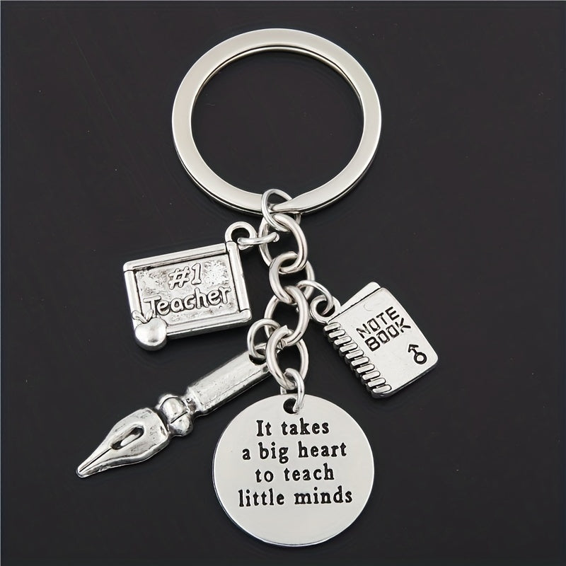 Teacher's Gift Keychain Big Heart To Teach Little Minds Key Ring