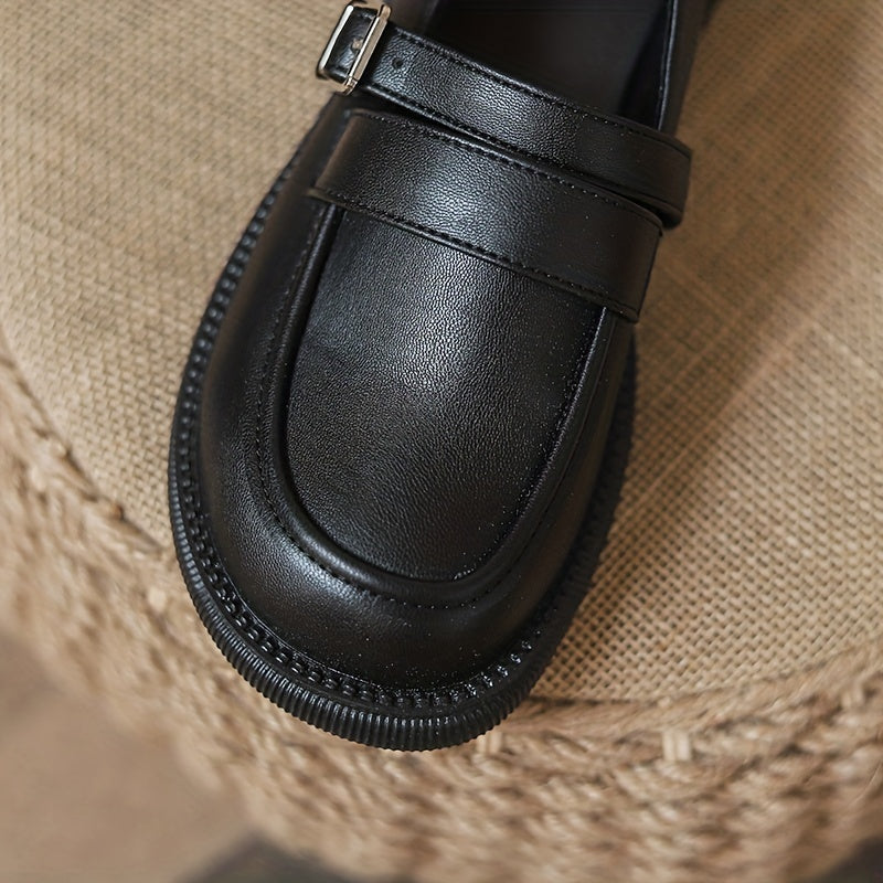 Women's Chunky Heel Loafers Casual Work Shoes