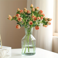 Artificial Rose With 7 Heads Bulk Bouquets Real Touch Faux Flowers