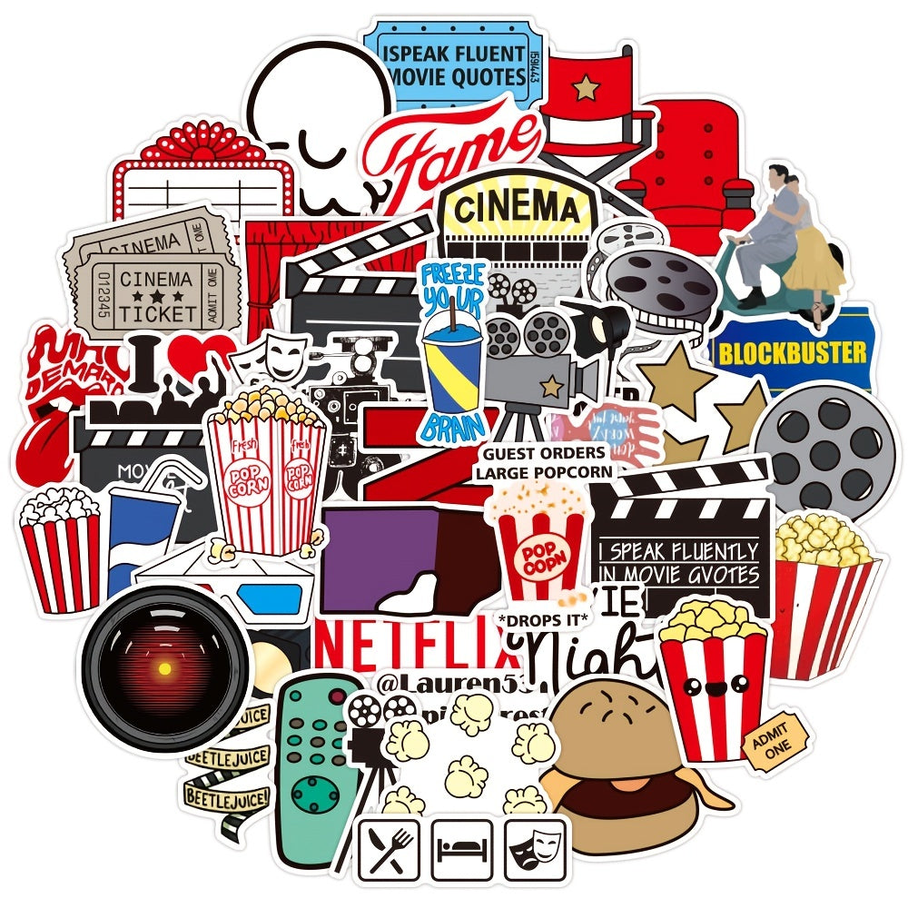 50pcs Movie Party Series Doodle Waterproof Stickers DIY Creative Toys